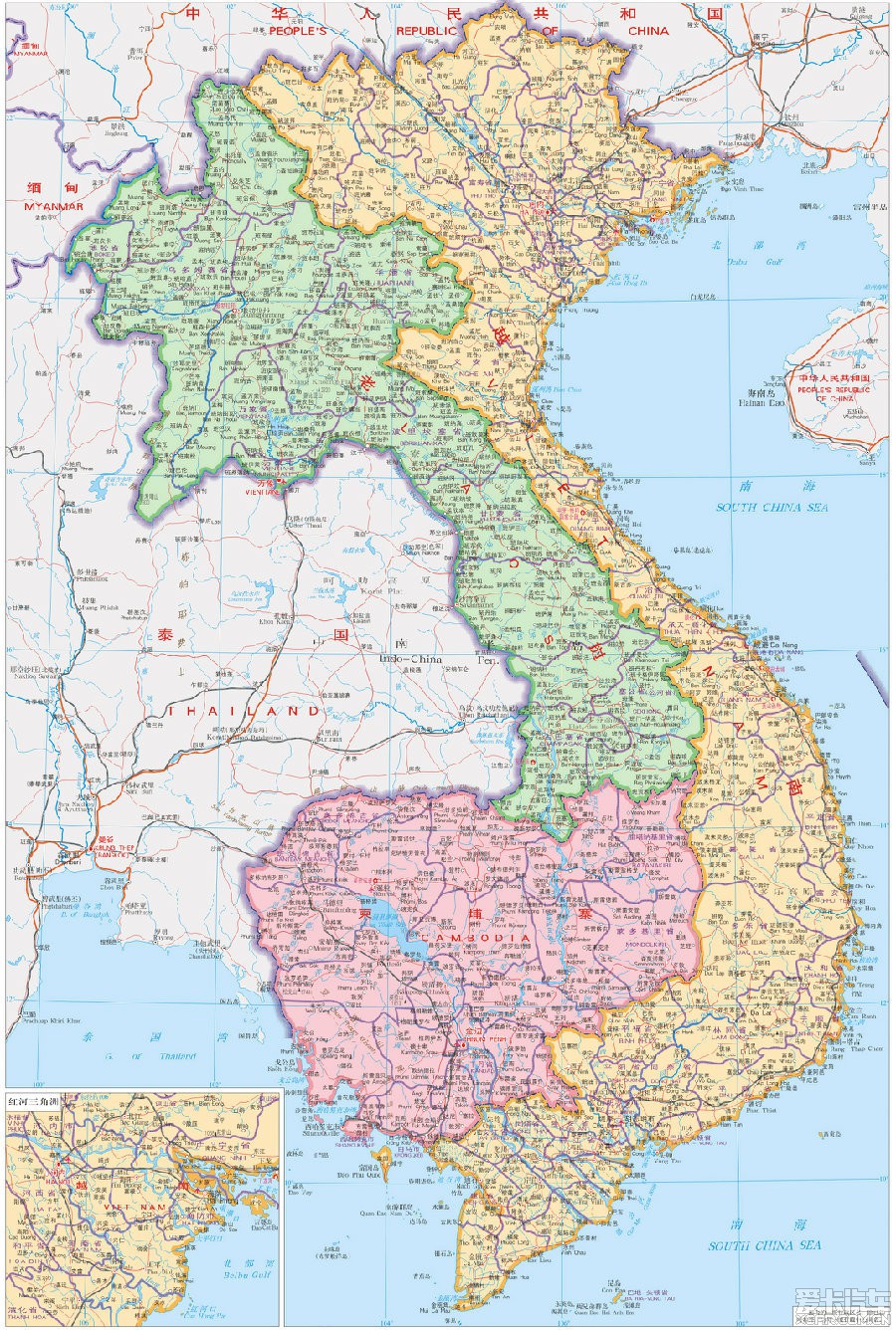 越南地图 放大图片图片