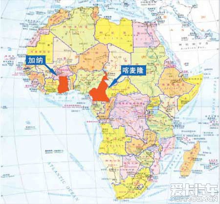 看看加纳在世界地图的位置