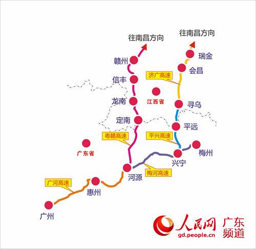 广东连梅高速线路图图片