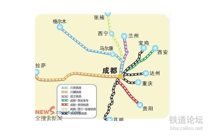 成都打造国家级区域铁路枢纽规划建7条高标准出川铁路