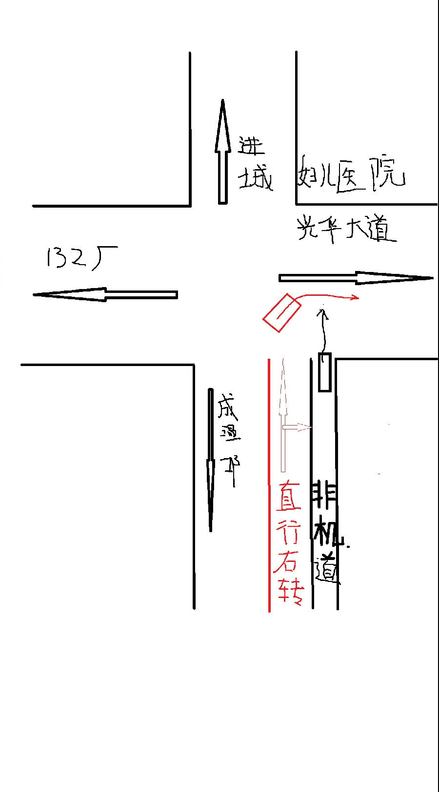 右转变道撞车责任图解图片