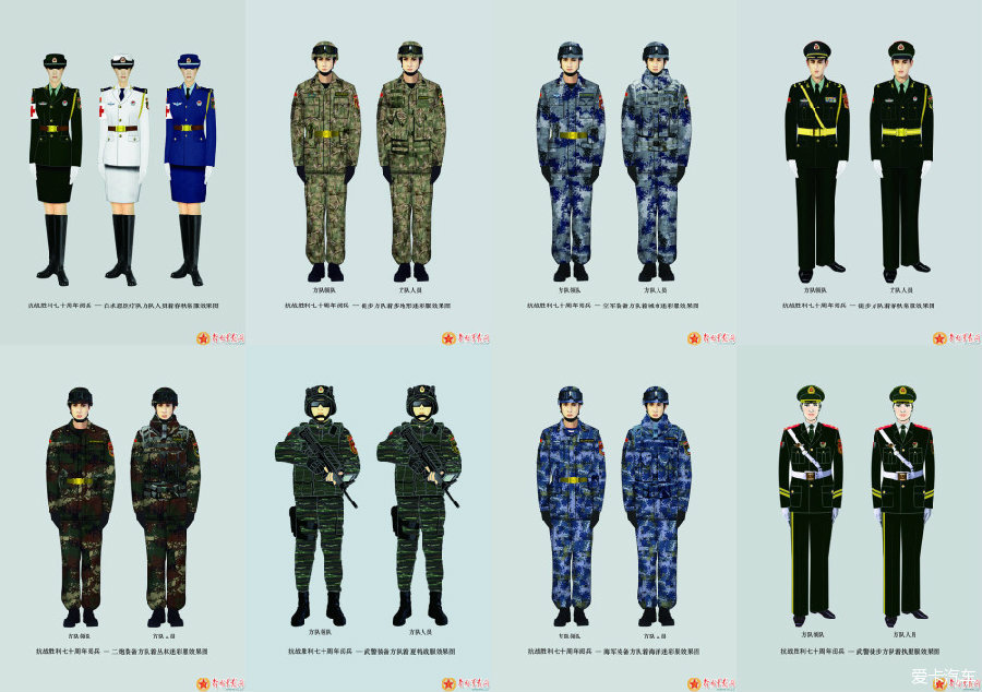中国百年陆军军服图解图片