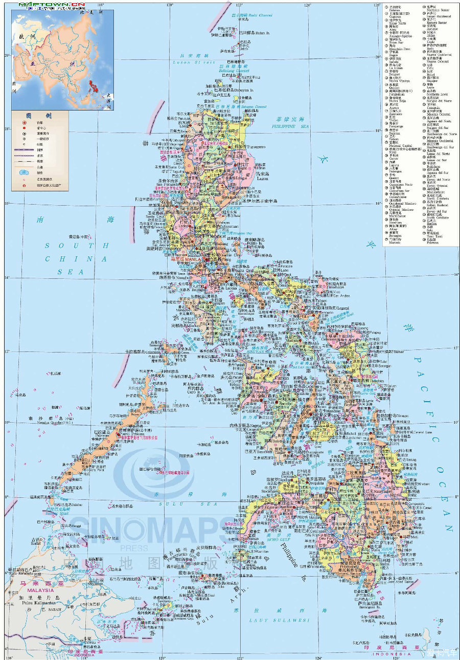 菲律宾岛屿地图图片
