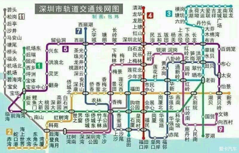 地铁线路图深圳 放大图片