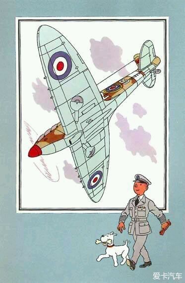 > 比利时漫画家埃尔热笔下的丁丁与二战飞机