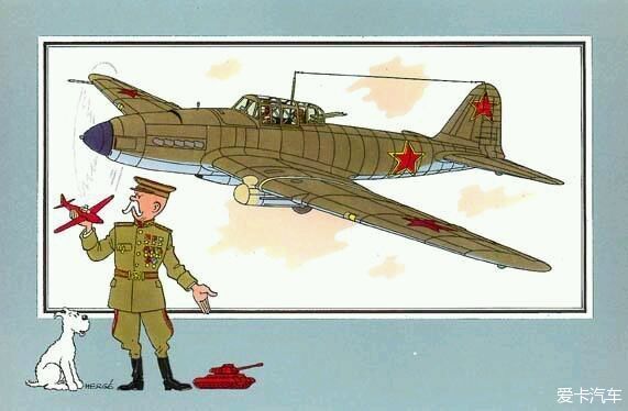 > 比利时漫画家埃尔热笔下的丁丁与二战飞机