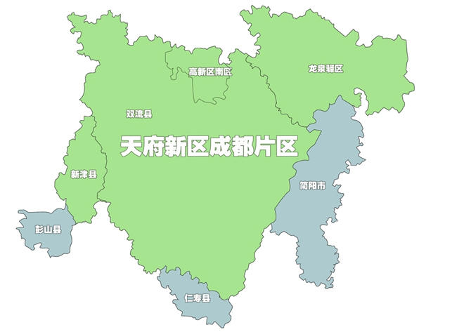 天府新区直管区地图图片