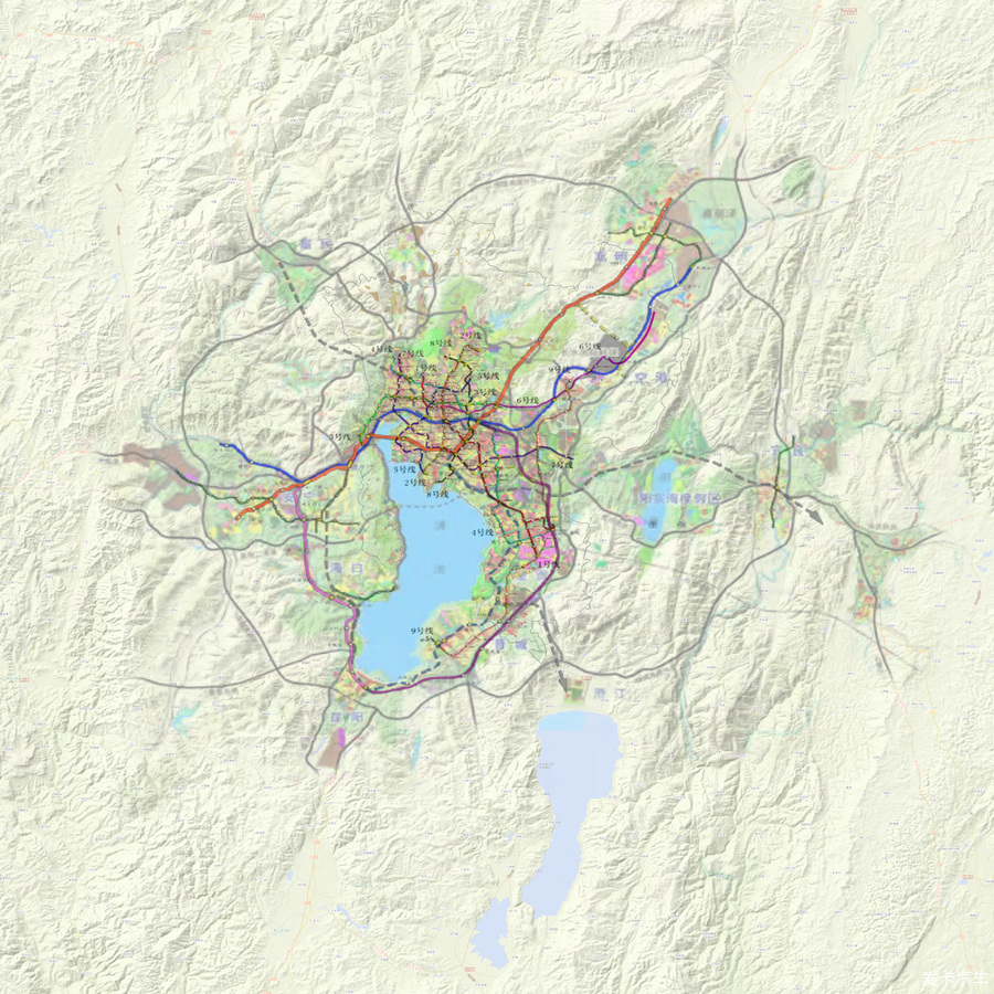 昆明合并地图地貌图_云南汽车论坛_xcar 爱卡汽车俱乐部
