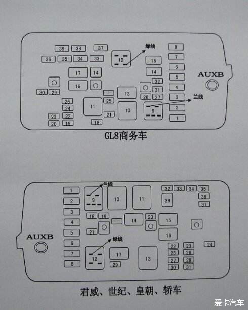 08年gl8陆尊保险盒图解图片