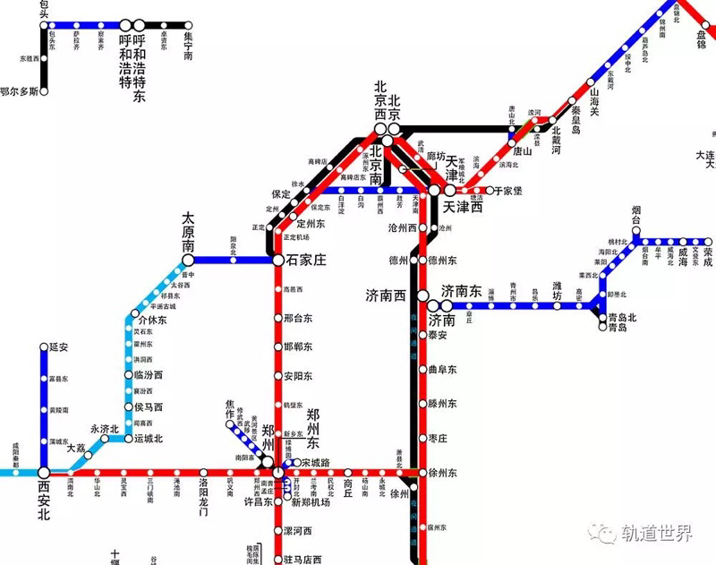 轉最新版中國高速鐵路運營線路圖