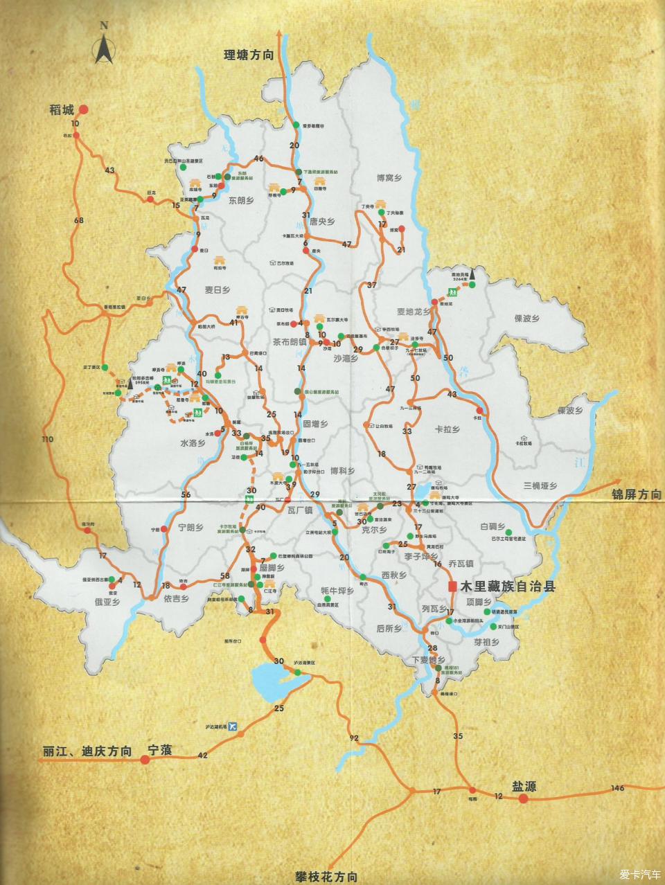 木里县旅游地图图片