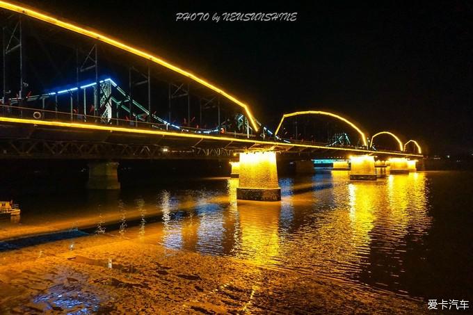 丹東 鴨綠江 斷橋夜景