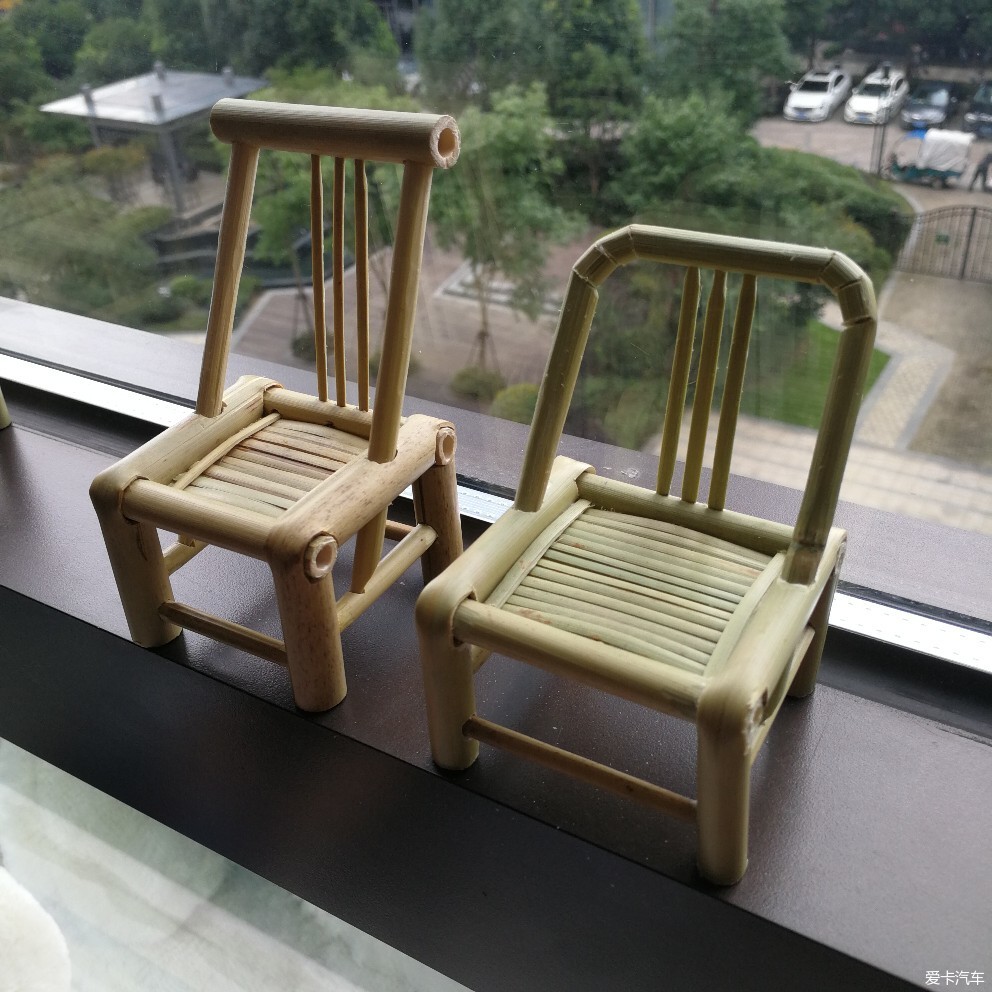 宁波本地竹椅微缩版,每个耗时8小时左右