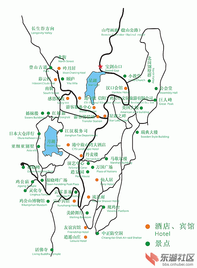 鸡公山风景区地图图片