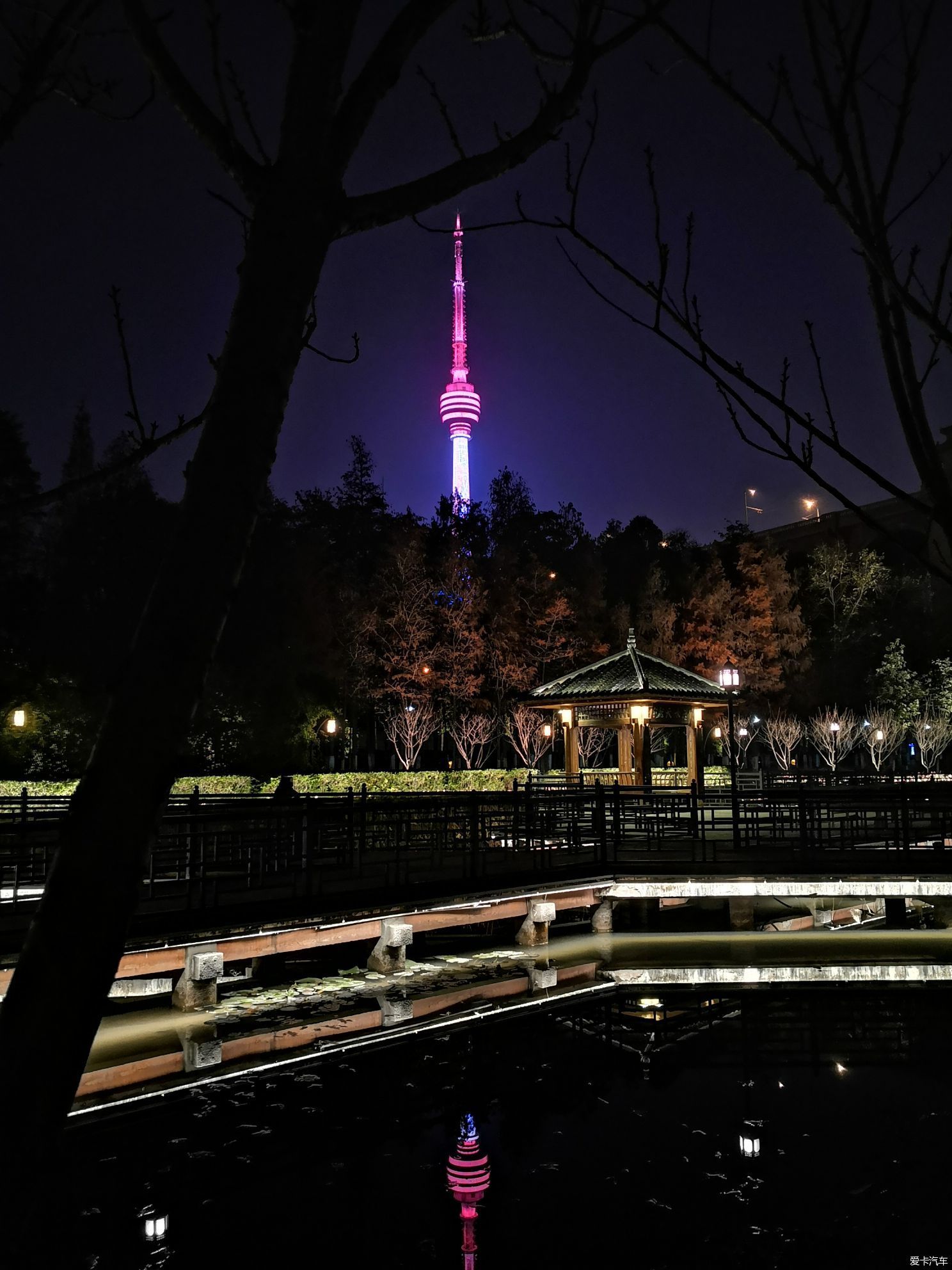 汉阳江滩夜景图片