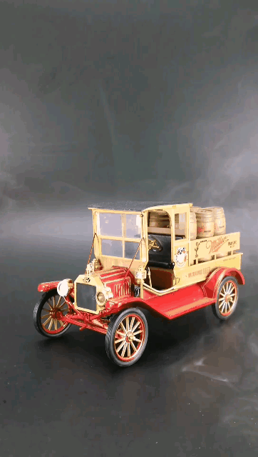 1916福特T型米勒啤酒送货车。1：16比例，东晓汽车模型收藏馆藏品。
