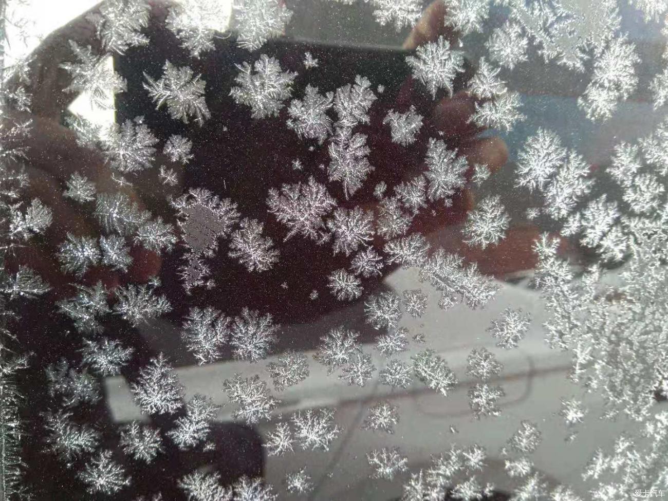 气温零下时,车窗有冰花千万别刮
