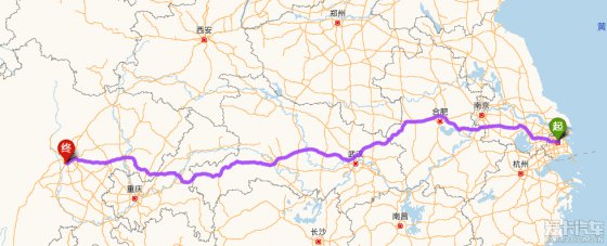沪蓉高速路线图全程图片