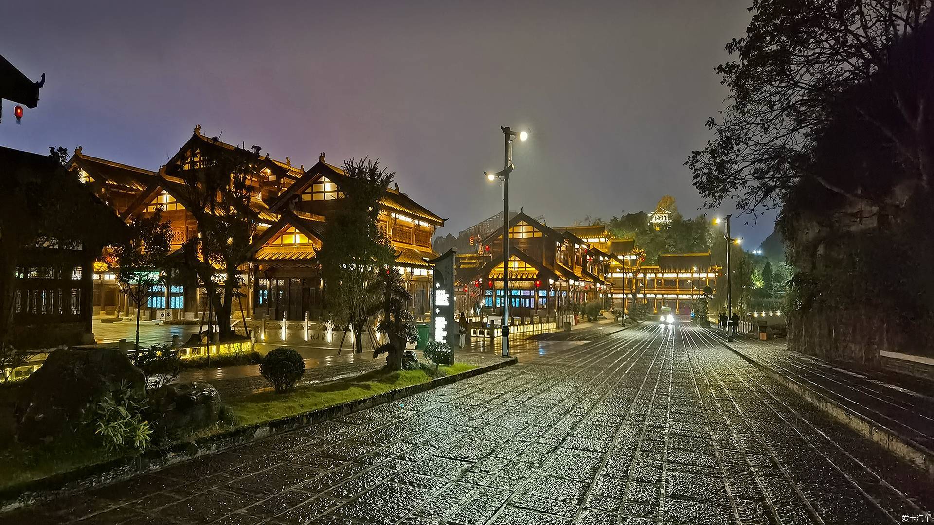 贵州织金县的平远古镇夜景真的很漂亮