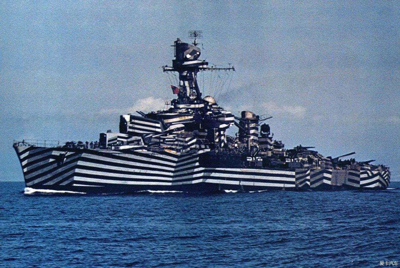 【图】第二次世界大战法国巡洋舰荣耀号,这种伪装的目的,被称为眩目