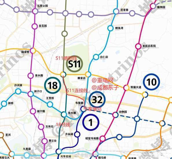 成都市s11地铁线路图图片