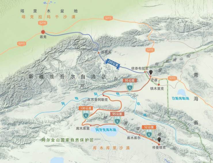 中国四大无人区地图图片