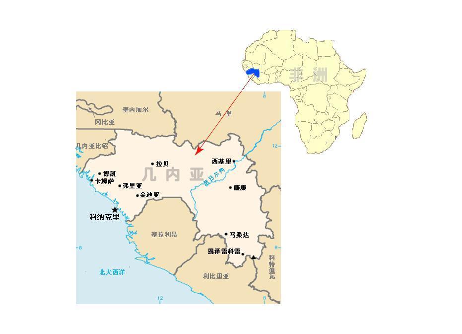 几内亚科纳克里地图图片