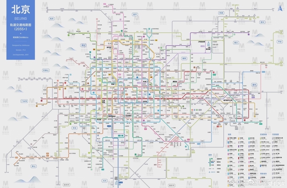 2035年北京轨道交通图