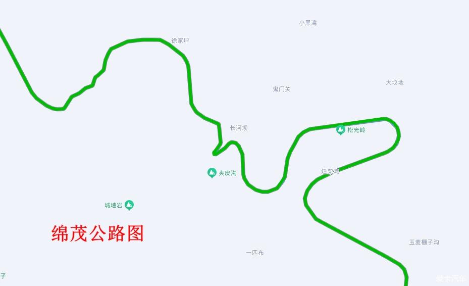 绵茂公路 地图图片