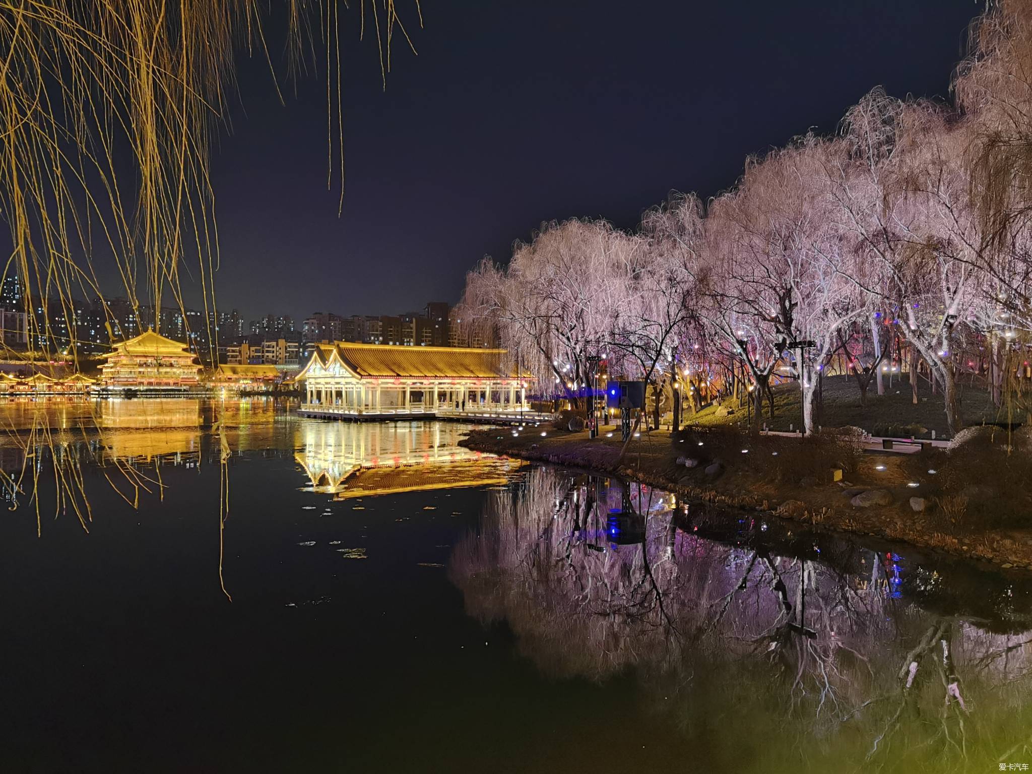 西安曲江池夜景描写图片