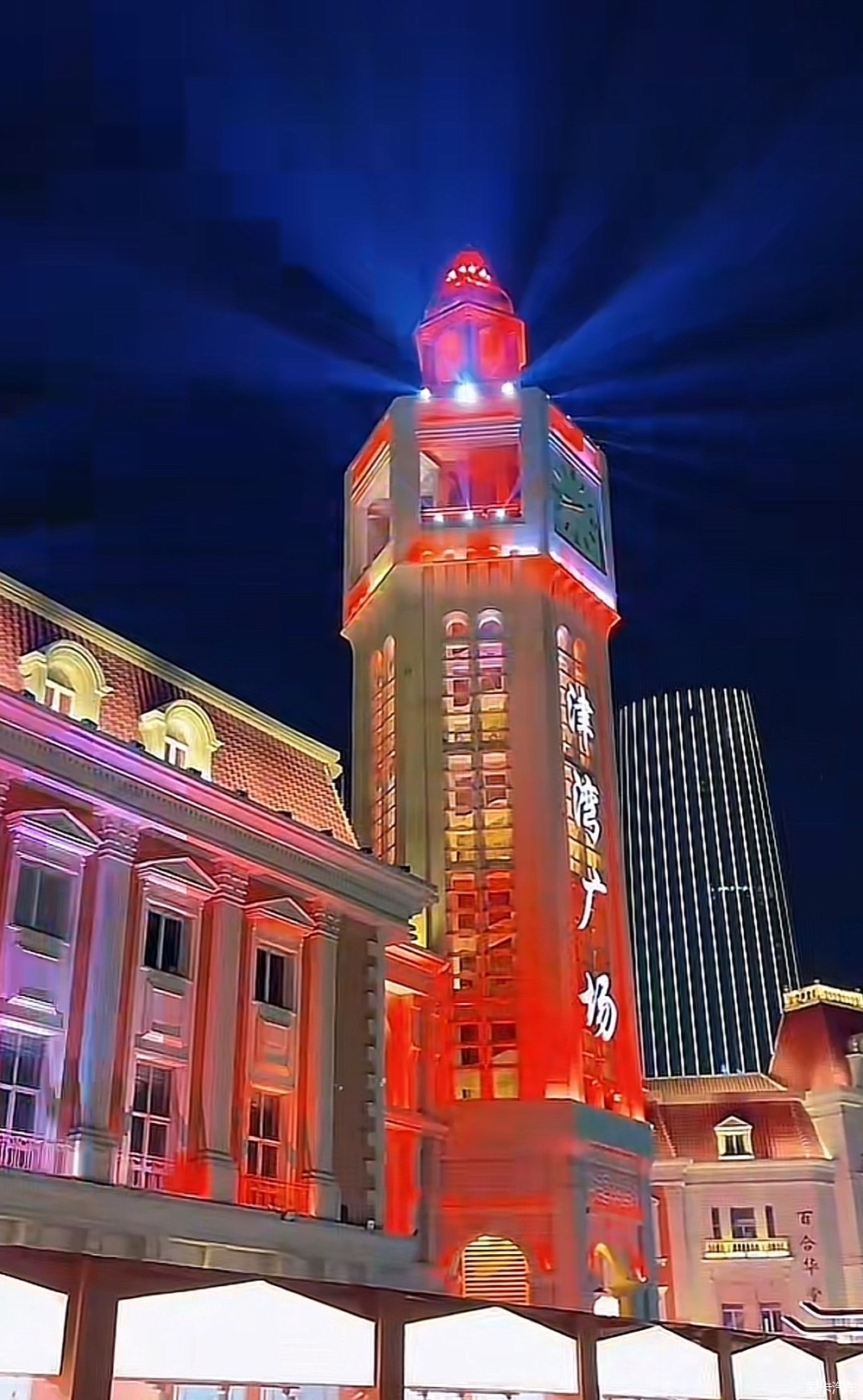 津湾广场夜景图片