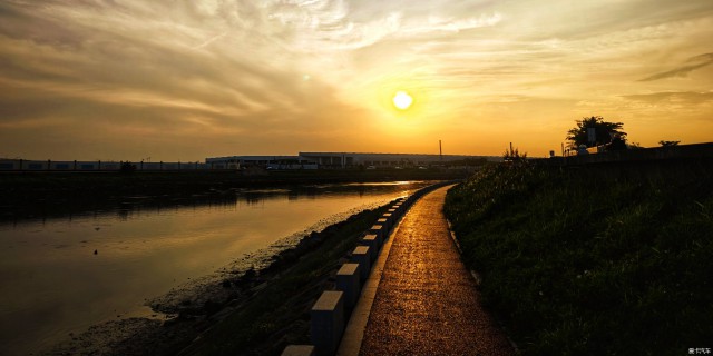 福永码头附近拍拍落日