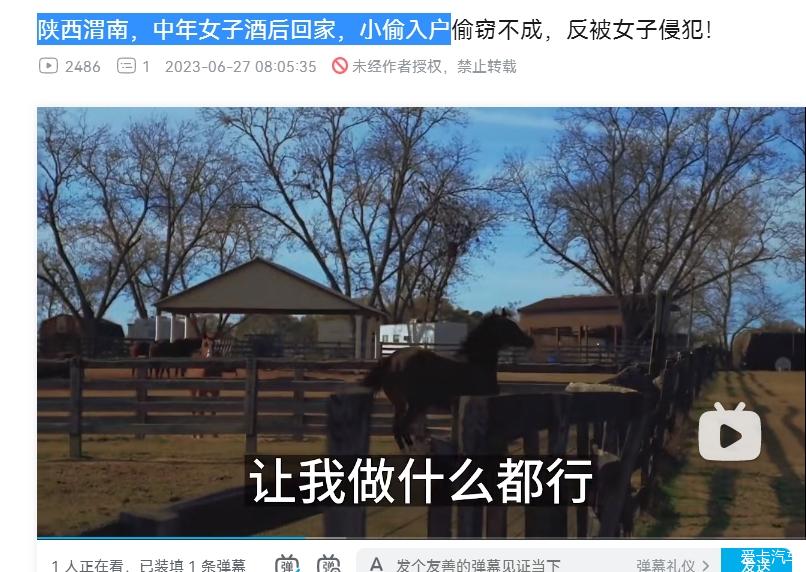 Shaanxi Weinan , a middle-aged woman came home after drinking, and a thief broke into the house