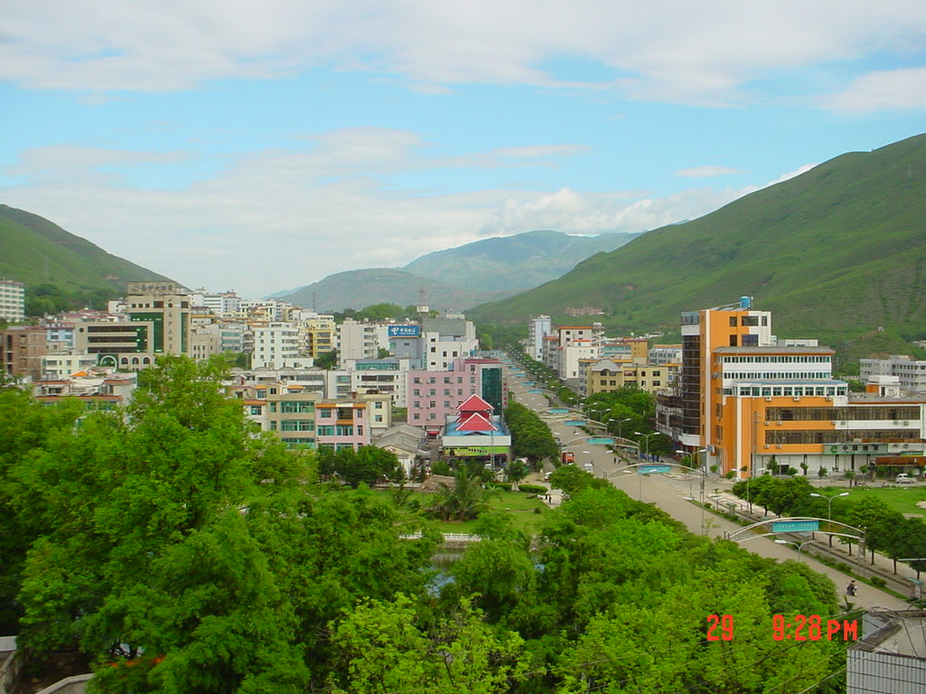 红河县城图片图片