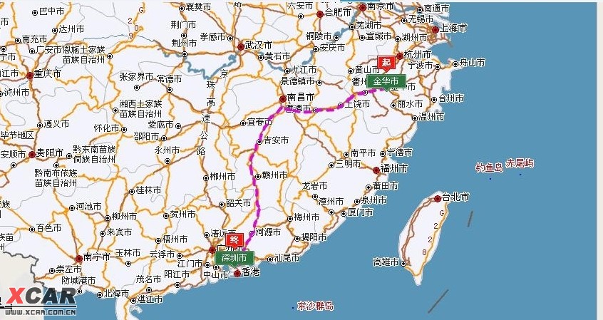 浙江-廣東自駕遊路線求教