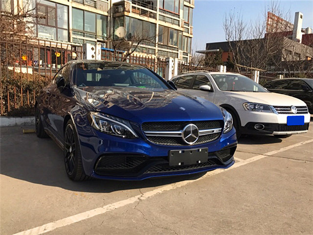 AMG C63S coupe 宝石蓝提车作业